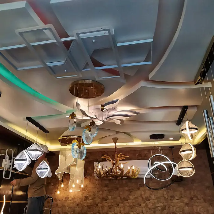 Feature ceiling and lighting