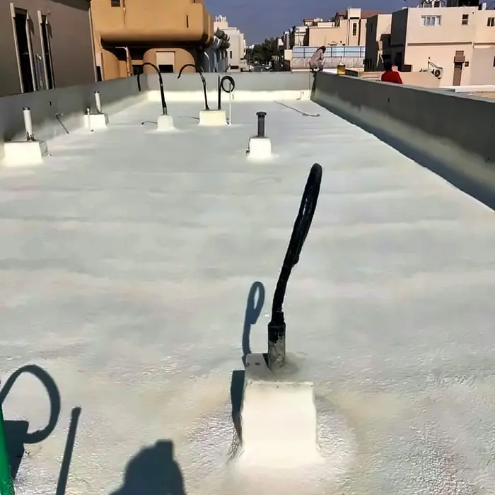 Liquid-applied roof waterproofing
